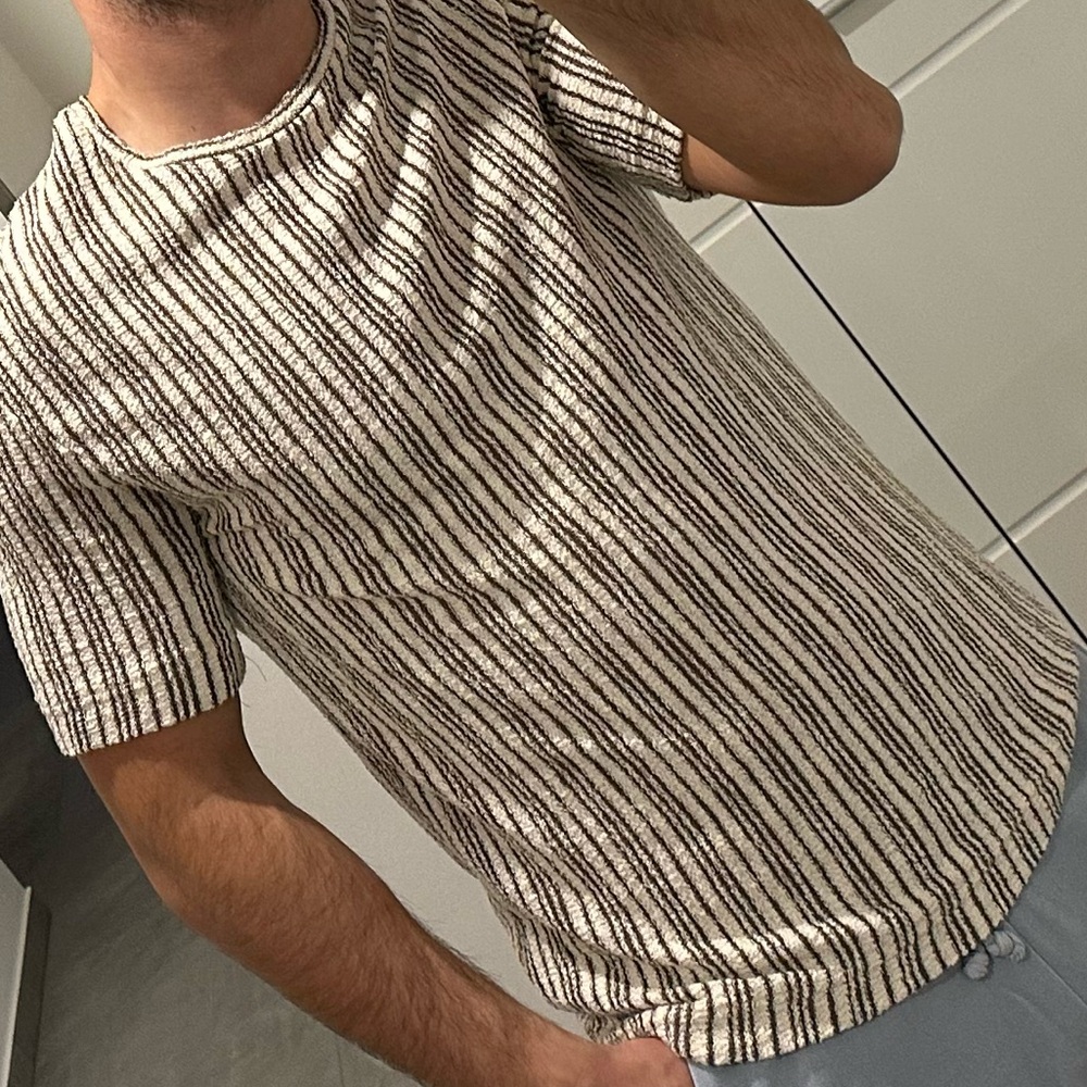 Striped Brown and beige Men's Shirt